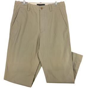 Banana Republic Chinos Men's 33x32 Pants Flat Front Beige 100% Cotton